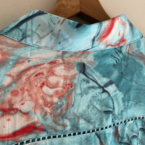 Soft Surroundings Blue and Pink Maxi Dress - Picture 7 of 9